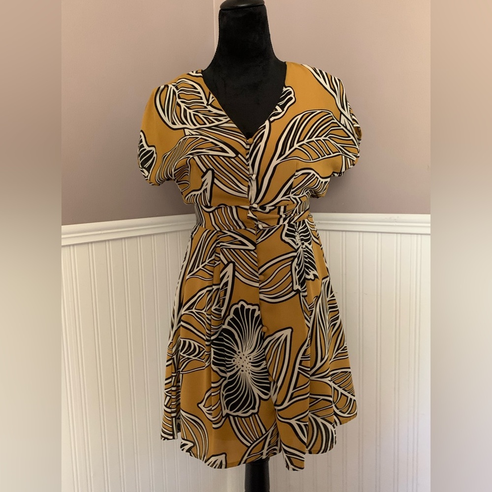 yellow Floral Dress